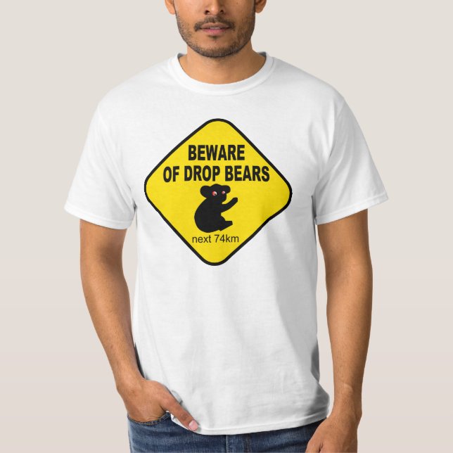 T-shirt Signe australien drôle. Prenez garde des ours de (Devant)