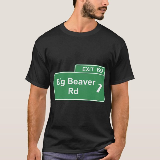 T-shirt Signe Big Beaver Sortie 69 Détroit (Devant)