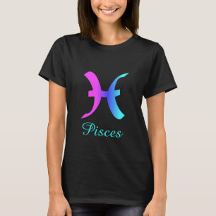T-shirt Signe bleu pourpre rose d'horoscope de Poissons