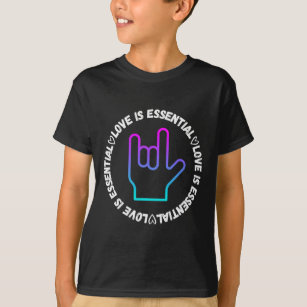 T-shirt Signe d'amour ASL - Sensibilisation au handicap