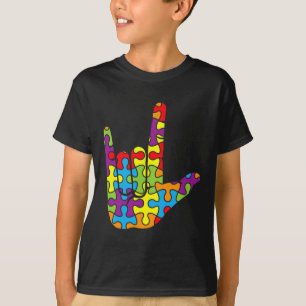 T-shirt Signe d'amour LSF Langue des signes Autistique Puz