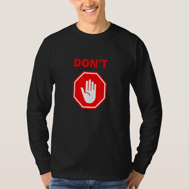 T-shirt Signe d'arrêt de la main de point rouge (Devant)