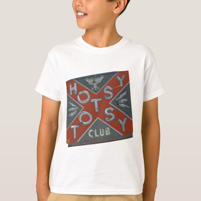 T-SHIRT SIGNE DE BARRE DE PIQUÉ DE HOTSY TOTSY (Devant)