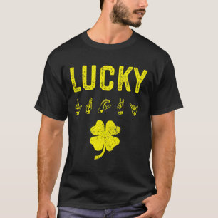 T-shirt Signe de chance Langue des signes Sensibilisation 