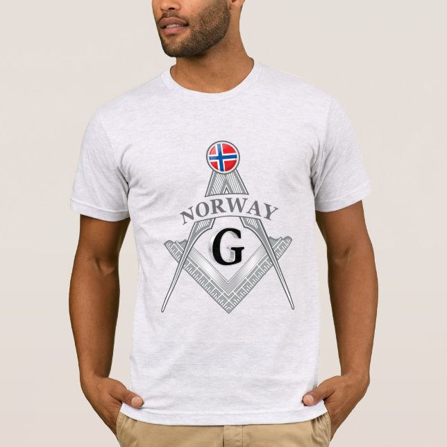 T-shirt Signe de franc-maçonnerie norvégienne (Devant)