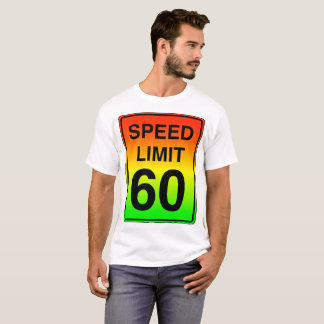 T-shirt Signe de la limitation de vitesse 60 avec des