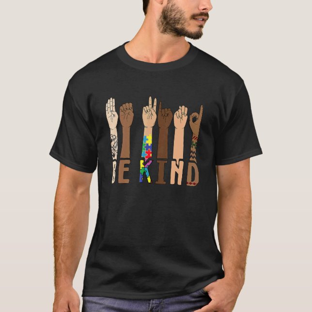 T-shirt Signe de langage main parlante enseignants interpr (Devant)