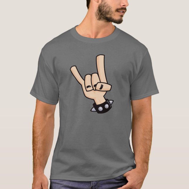 T-shirt Signe de métaux lourds de main (Devant)