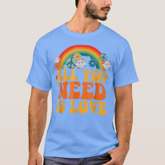 T-shirt SIGNE DE PAIX AMOUR 60s les années 70 Tie Dye Hipp