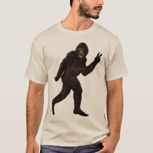 T-shirt Signe de paix de Bigfoot Sasquatch