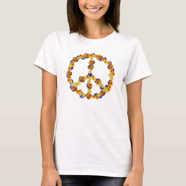T-shirt signe de paix de chute (Devant)