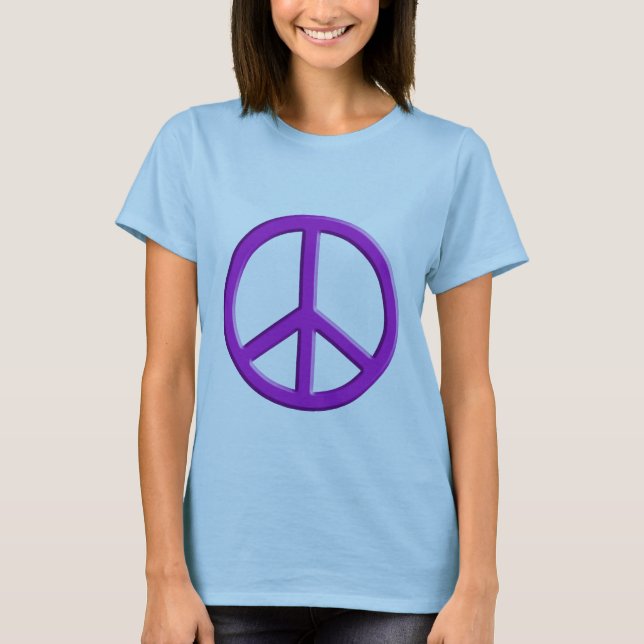 T-shirt Signe de paix de lavande (Devant)