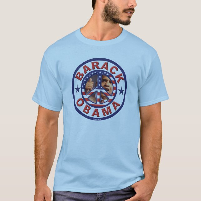 T-SHIRT SIGNE DE PAIX D'OBAMA (Devant)