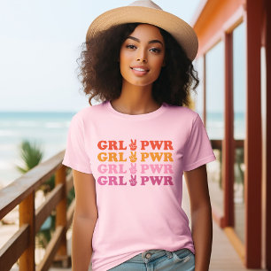 T-shirt Signe de paix du pouvoir des filles mignonnes