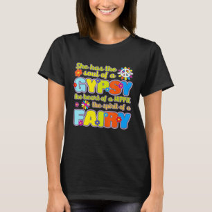 T-shirt Signe De Paix Elle A L'Âme D'Un Tsigane Le Coeur O