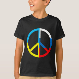 T-shirt Signe de paix en Ukraine et drapeau russe - Paix m