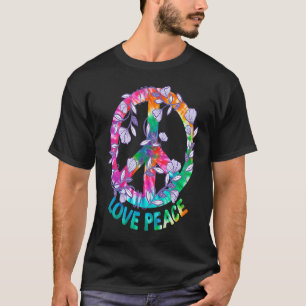 T-shirt SIGNE DE PAIX Fleurs D'AMOUR 60s les années 70 Tie