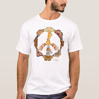 T-shirt signe de paix papillon