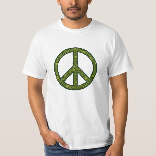 T-shirt Signe de paix vert (Devant)