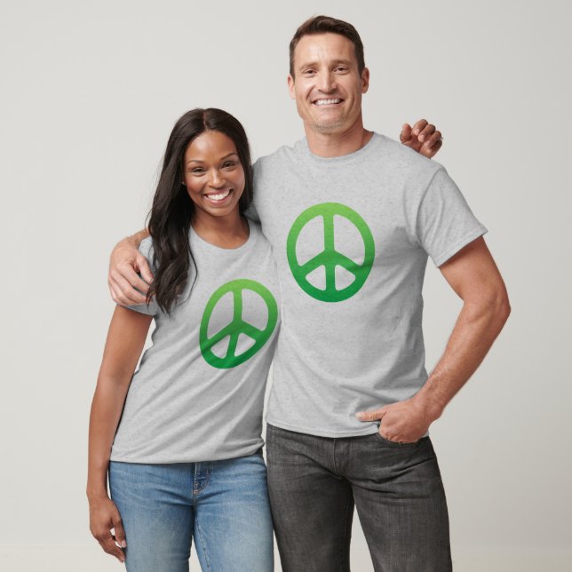 T-SHIRT SIGNE DE PAIX VERT DÉPASSÉ (Unisexe)
