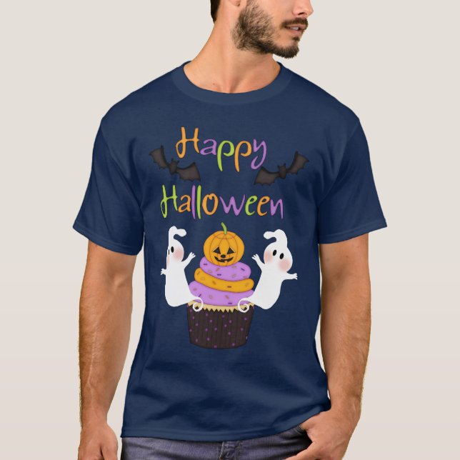 T-shirt Signe de petit gâteau de Halloween (Devant)