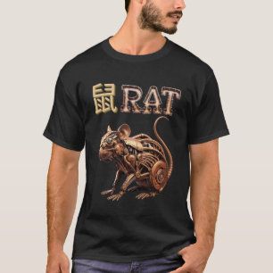T-shirt Signe de Rat du zodiaque chinois Steampunk