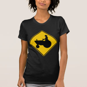 T-shirt Signe de route du trafic de machines agricoles