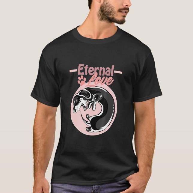 T-shirt Signe d'éternité Dachshund - Amour éternel (Devant)