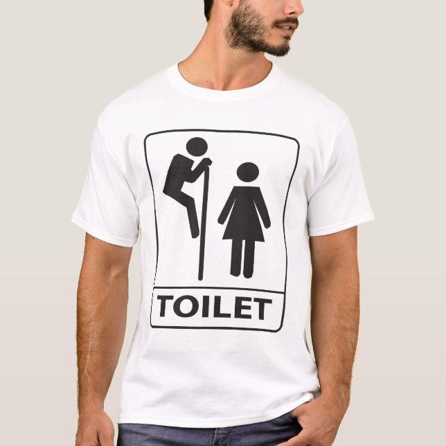 T-shirt Signe d'humour de toilette (Devant)