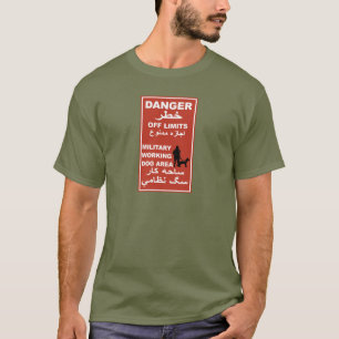 T-shirt Signe d'interdit de danger, Afghanistan