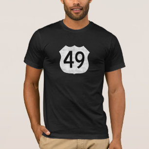 T-shirt Signe d'itinéraire de la route 49