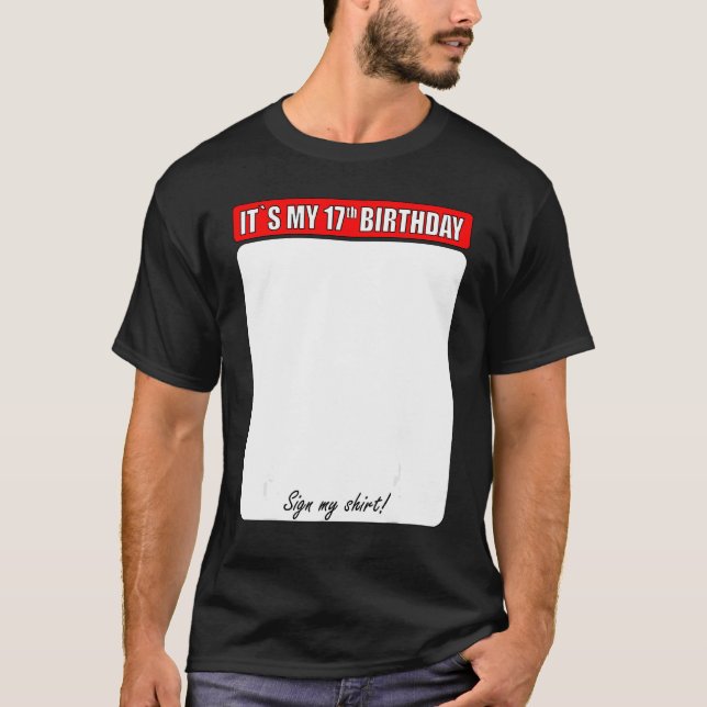 T-SHIRT SIGNE DU 17E ANNIVERSAIRE MA (Devant)