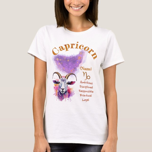 T-Shirt Signe du zodiaque Capricorne (Devant)