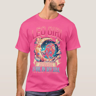 T-shirt Signe du zodiaque Lion Lune Astrologie Signe Stell