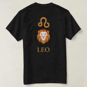 T-shirt Signe du zodiaque Lion Or Royale Minimaliste