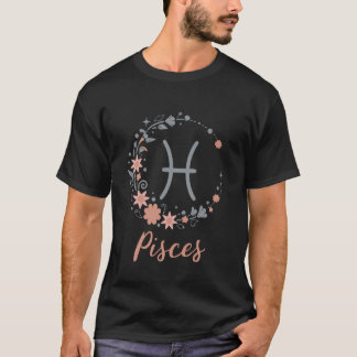 T-shirt Signe du zodiaque Poissons Constellation Anniversa