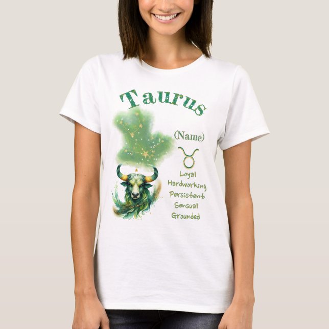 T-shirt Signe du zodiaque Taureau (Devant)