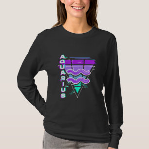 T-shirt Signe du zodiaque Verseau esthétique Vaporwave 80s