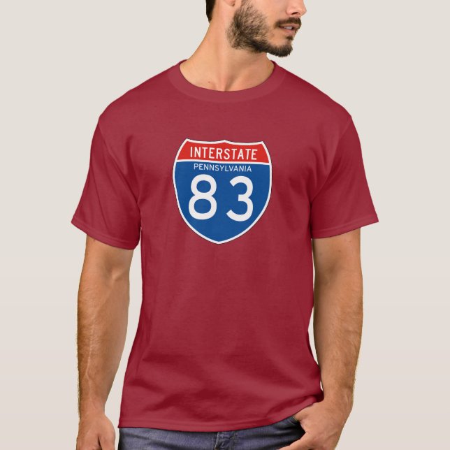 T-shirt Signe d'un état à un autre 83 - la Pennsylvanie (Devant)
