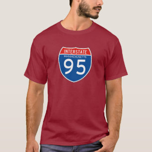 T-shirt Signe d'un état à un autre 95 - le Massachusetts