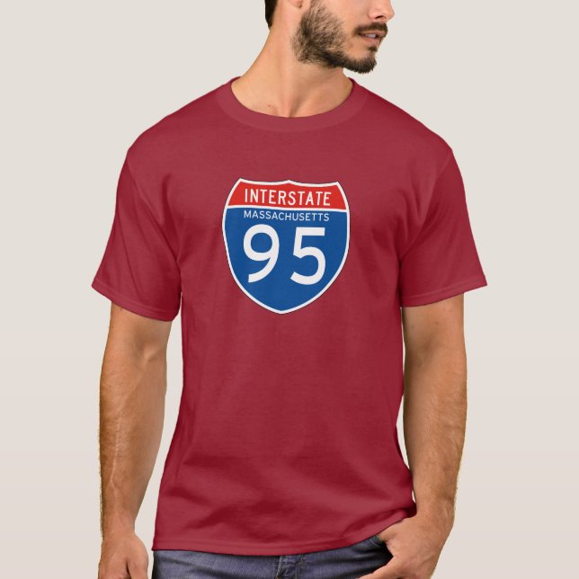 T-shirt Signe d'un état à un autre 95 - le Massachusetts (Devant)