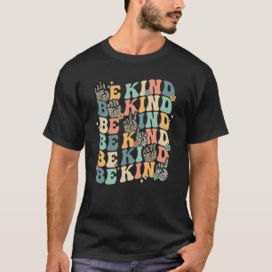T-shirt Signe Groovy Be Kind Langue des Signes ASL Épellag