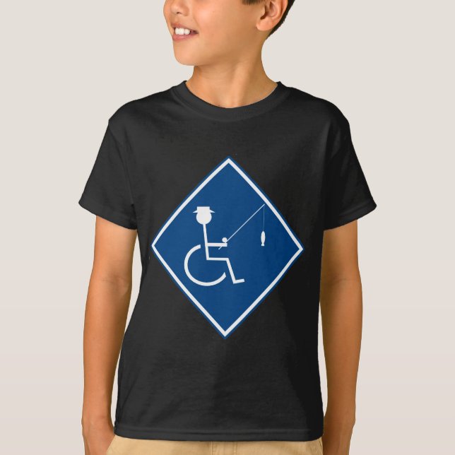 T-shirt signe handicapé 3 de fishin (Devant)