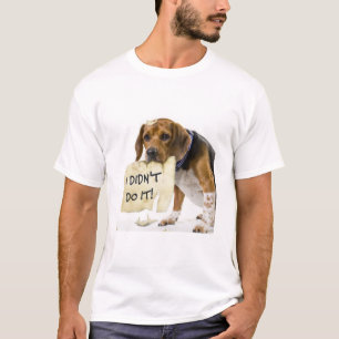T-shirt Signe Je N'ai Rien Fait Sale Puppy Chien T