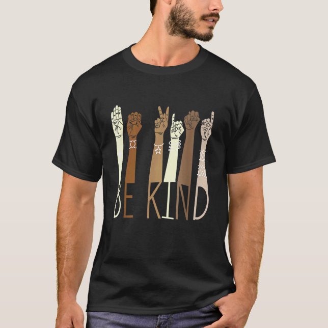 T-shirt Signe Langue Main Parler Enseignants Interprétatio (Devant)