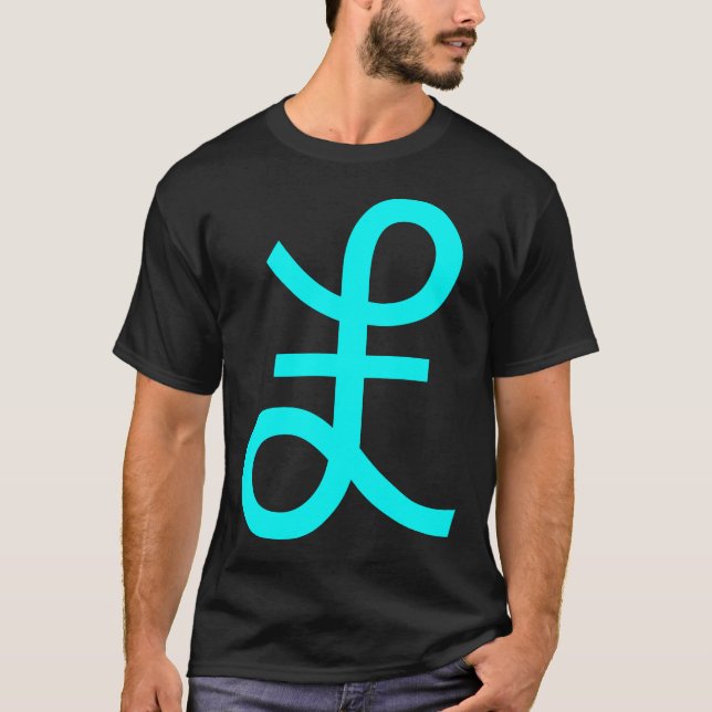 T-shirt Signe Livre - Cyan (Devant)