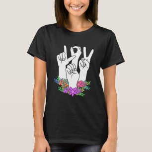 T-shirt Signe main ASL de l'enseignant