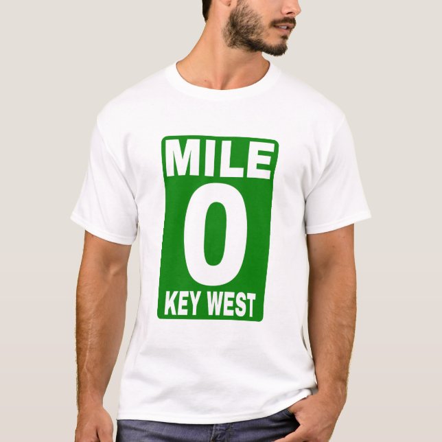 T-shirt SIGNE Mile 0 Key West Road (Devant)