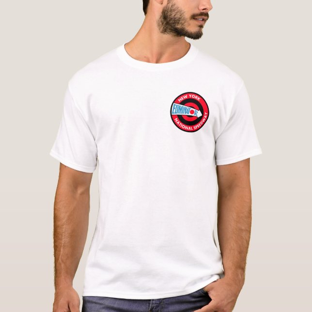 T-shirt Signe national de cru de speed-way de New York (Devant)