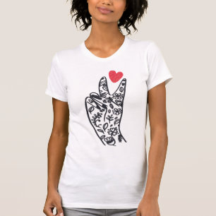 T-shirt SIGNE PAIX I PAIX Doigts avec coeur AMOUR
